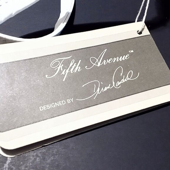 Vintage Saks Fifth Avenue NWT White Leather and Tapestry Shoulder Bag Clutch - Picture 9 of 10